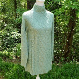 OTTOD'AME Turtleneck Long Sweater in Light Green Size Small US 6